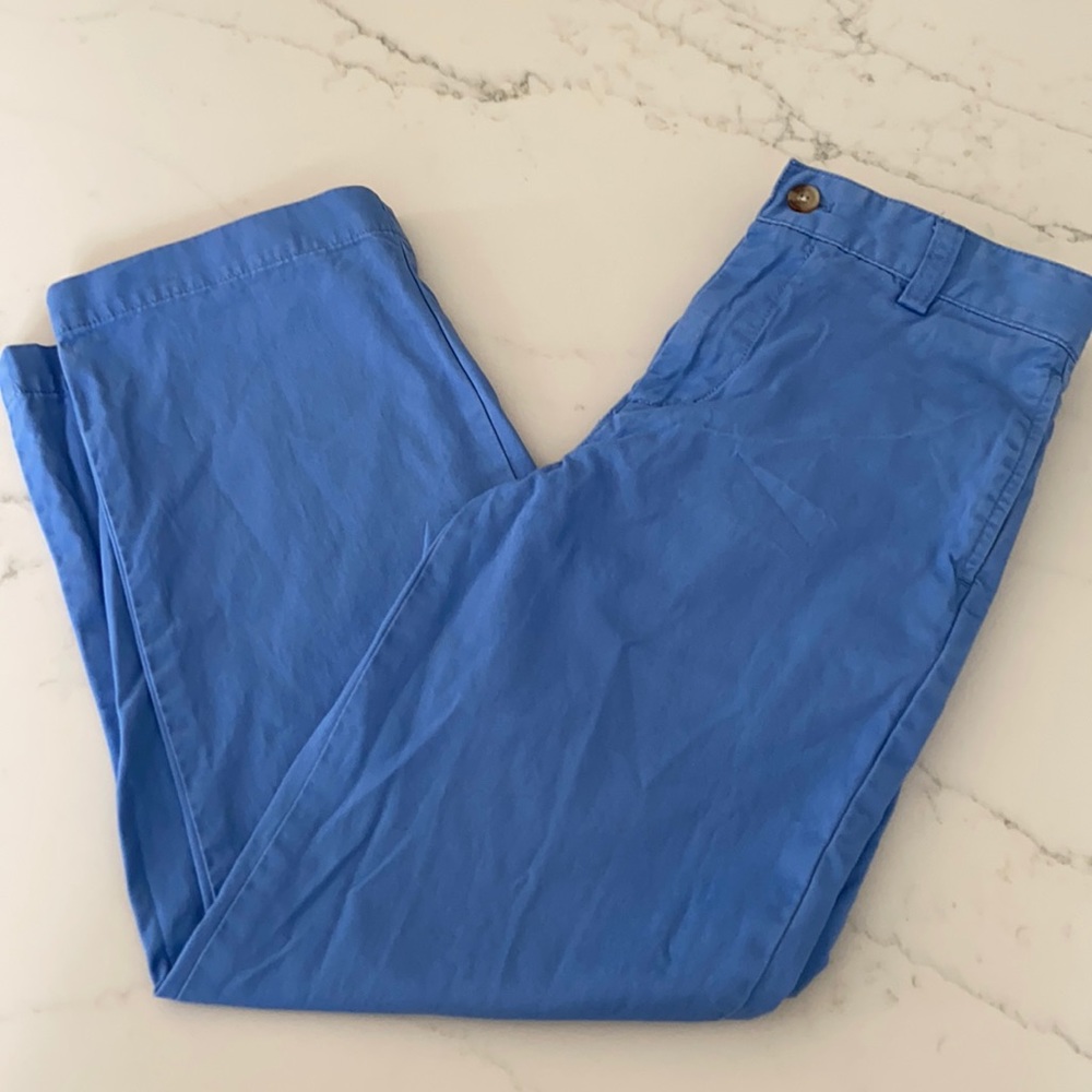 VINEYARD VINES EUC SZ 8 NANTUCKET BLUE WASHED CLASSIC KHACKI PANT